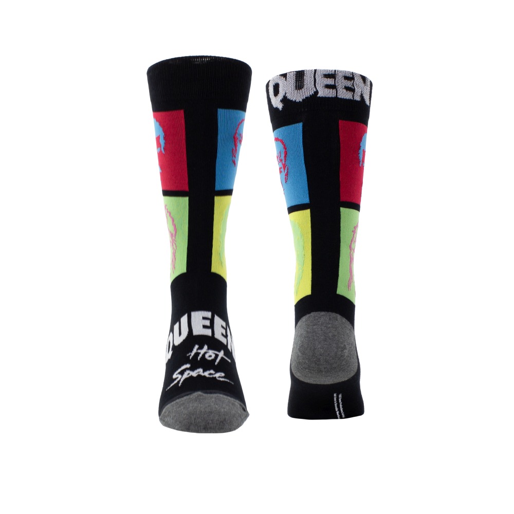 Queen - Silhouette Portraits Crew Socks - Black/Multicolours